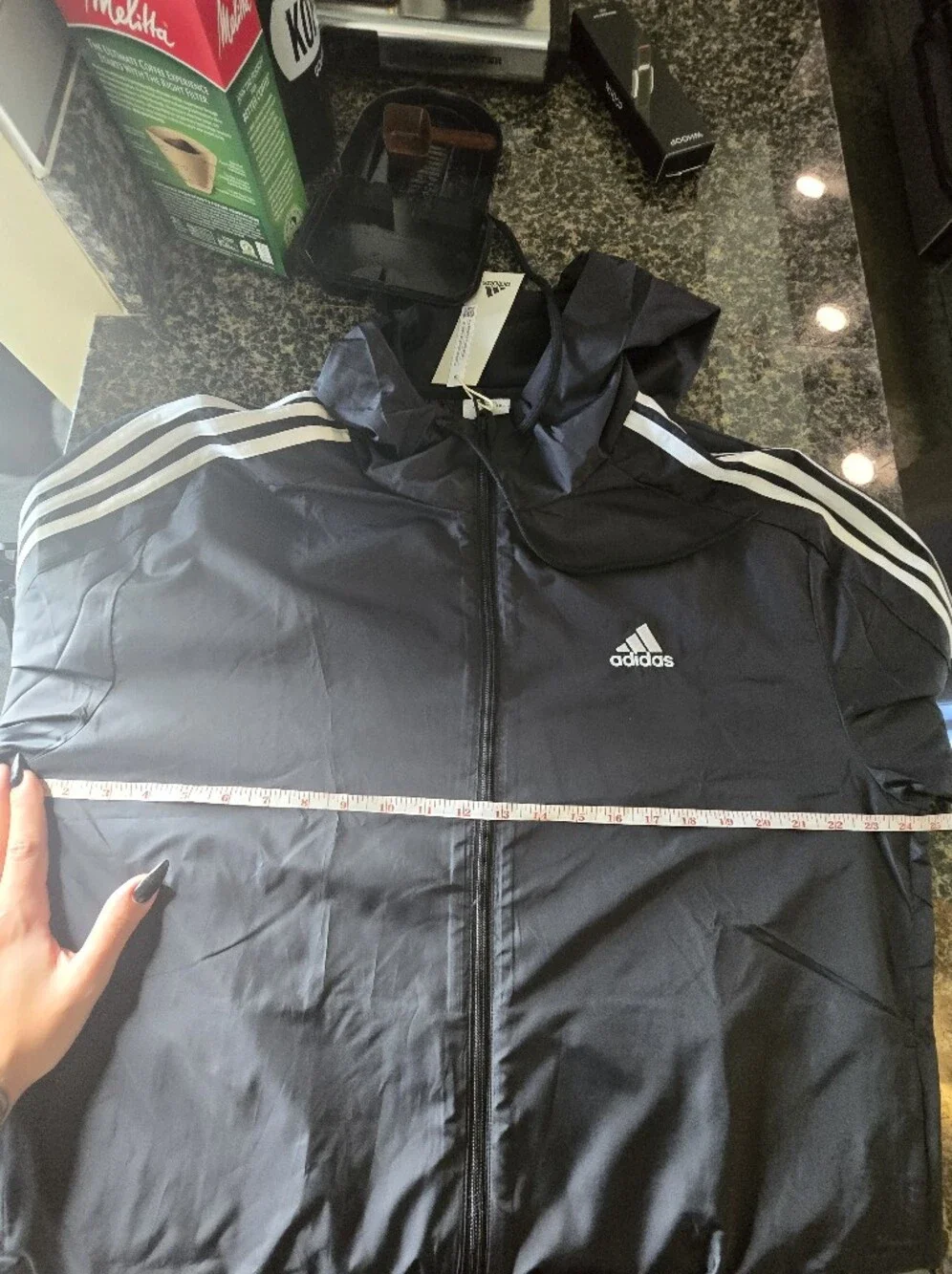 adidas Black Multi Sport Windbreaker Mens Size L